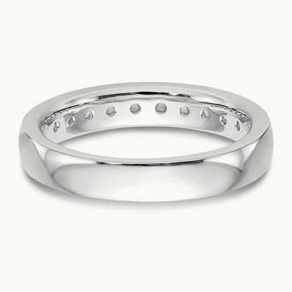 10-Stone Diamond Channel Band, 14K White Gold