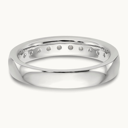 10-Stone Diamond Channel Band, 14K White Gold