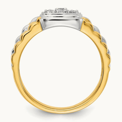 Diamond Mens Ring, 14K Two-tone