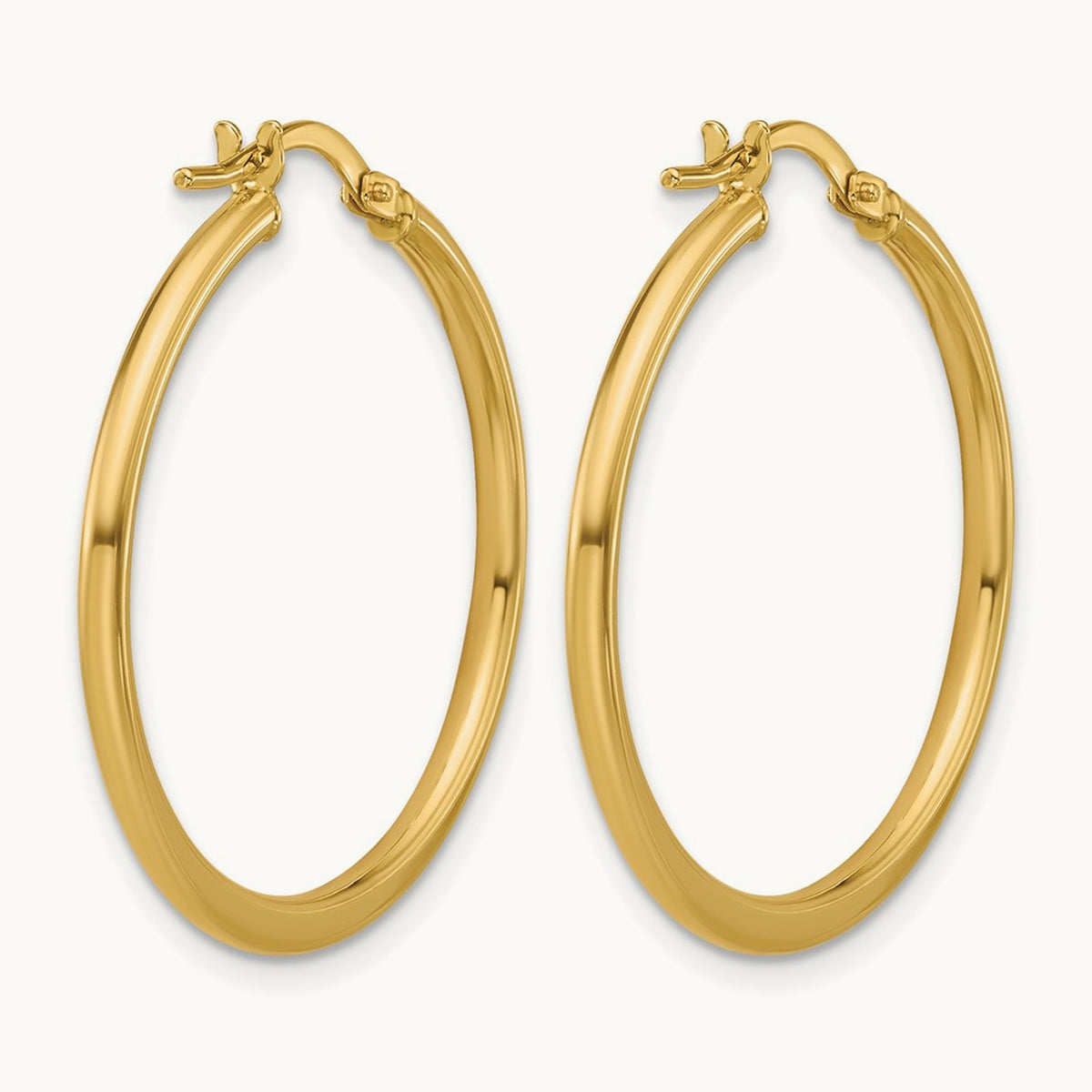Polished Round Hoop Earrings — Leslie's — 30mm