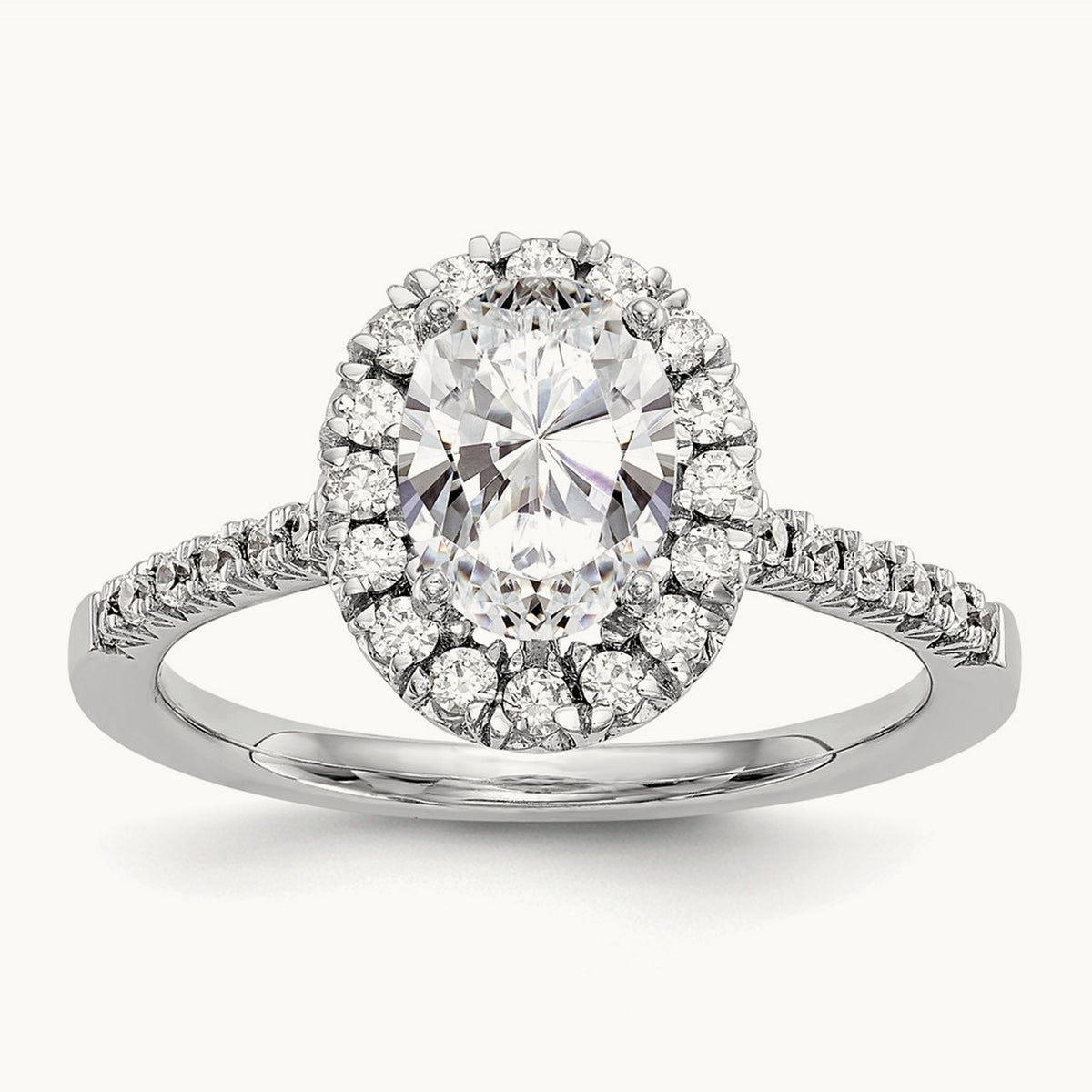 Oval Halo Engagement Ring, 0.25-2.50 ct tw Lab-Grown Diamond — 7/8 ct, 14K Rose Gold