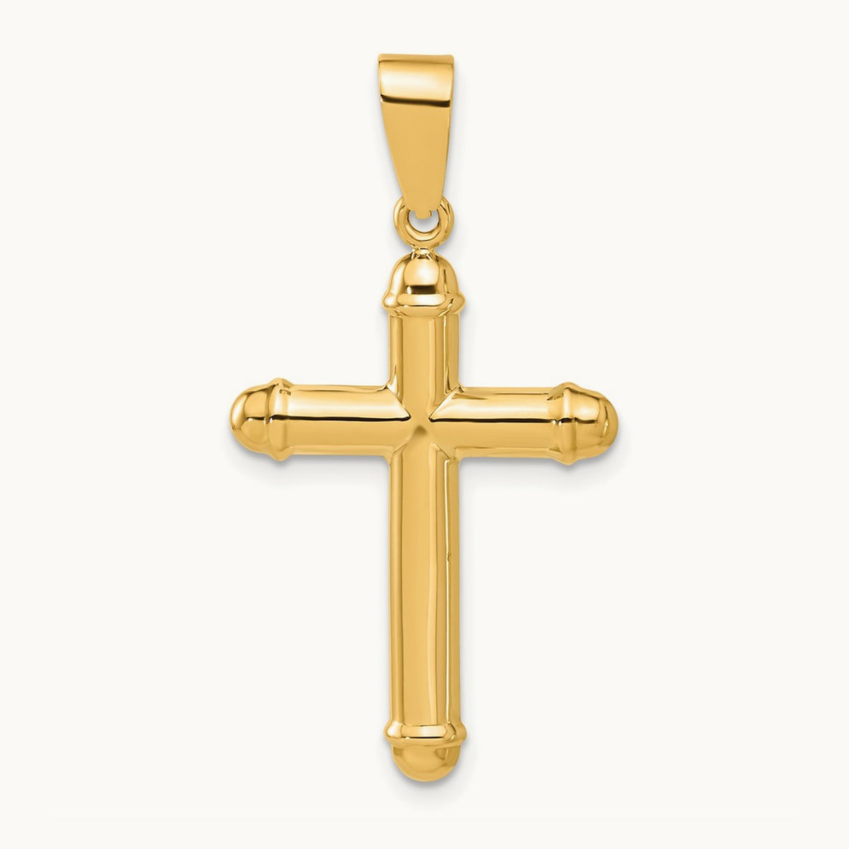 Polished Cross Pendant, 14K
