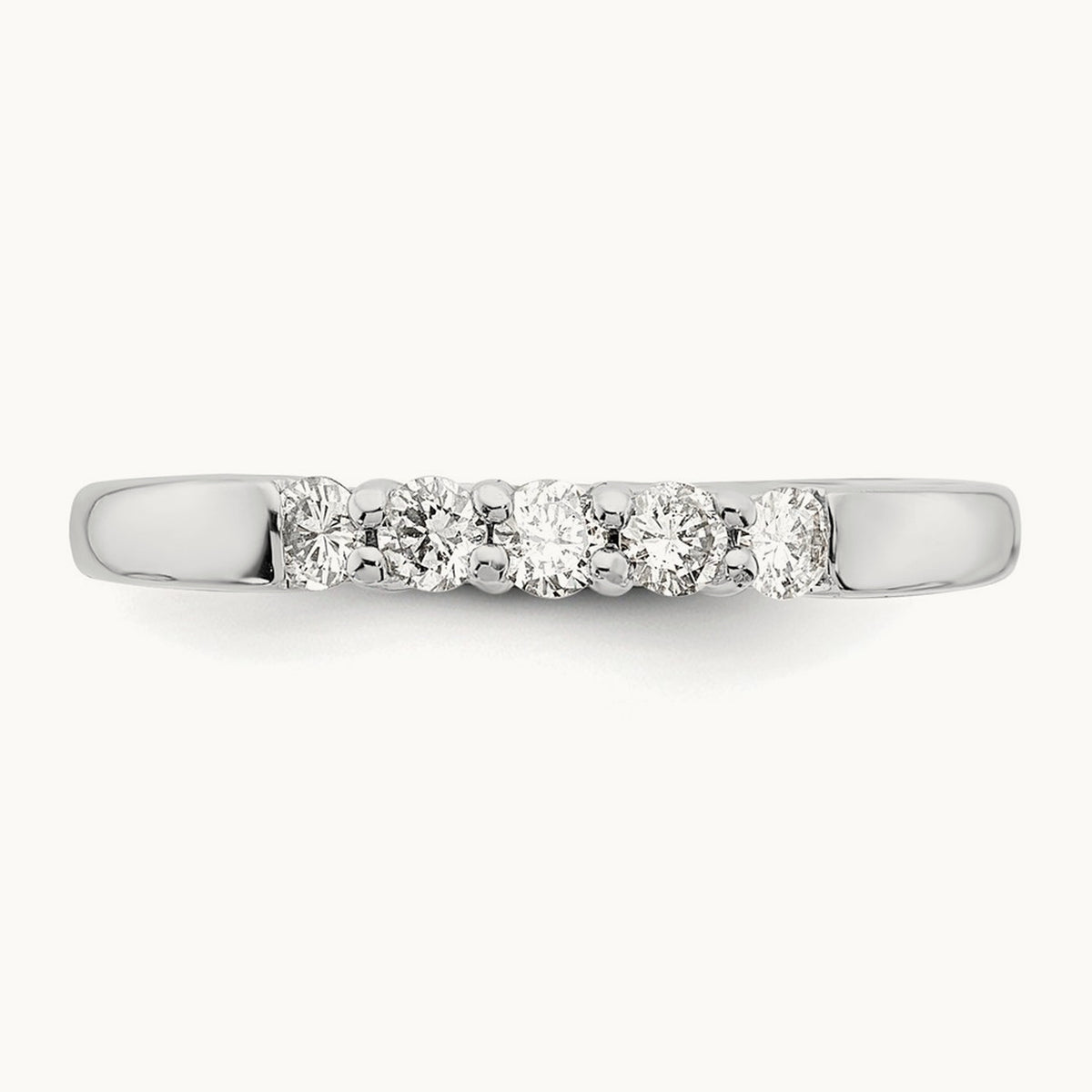 5-Stone Diamond Band, 14K White Gold