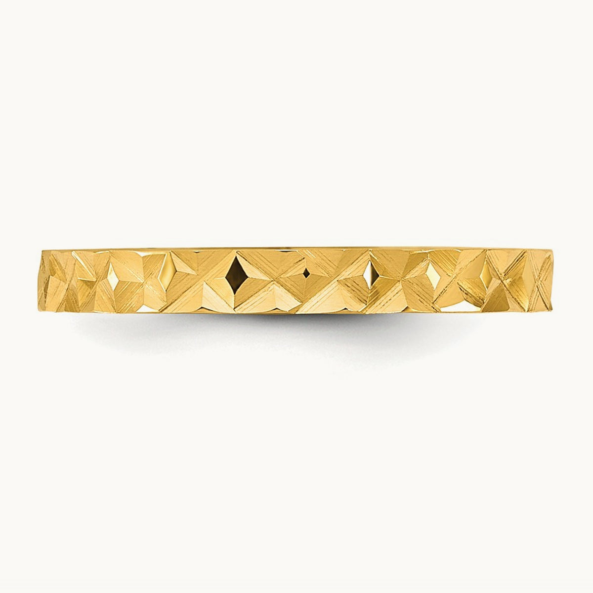 Diamond-cut Design Band Baby / Children's Ring — 14K Yellow Gold