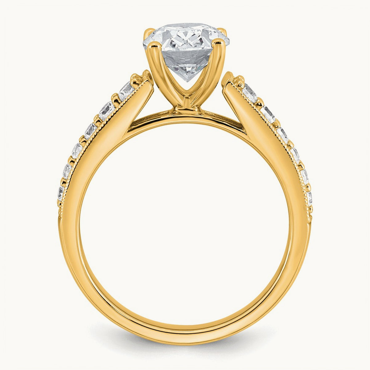 Oval Engagement Ring, 1.75 ct tw Lab-Grown Diamond — 14K Yellow Gold