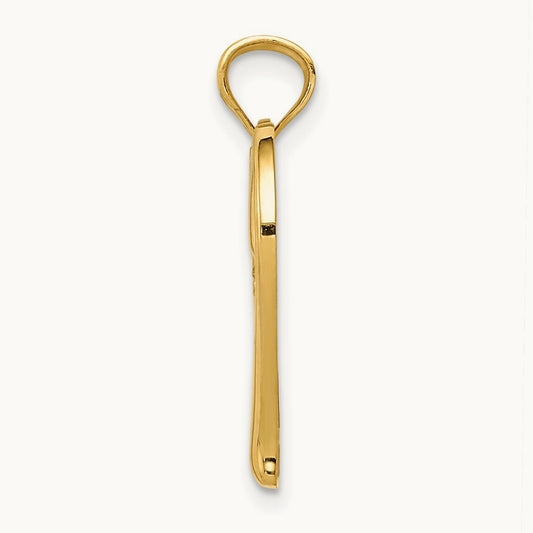 Polished MOM in Heart w/Infinity Symbol Pendant, 14K