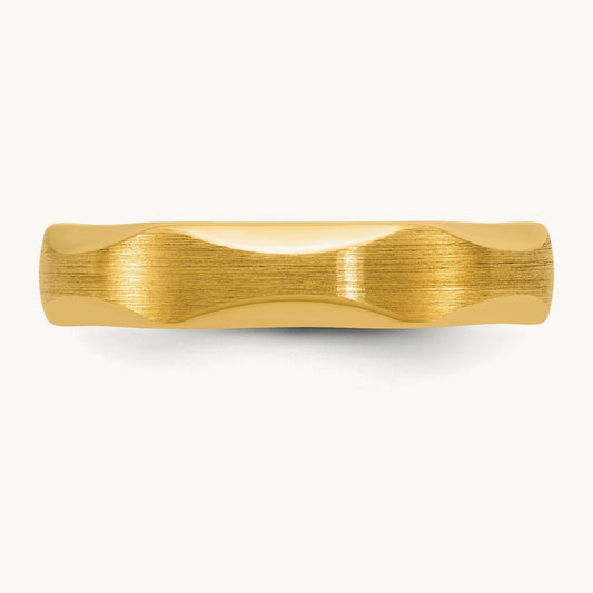 IB Goodman Men's Satin Ring, 4.7mm — 14K Yellow Gold