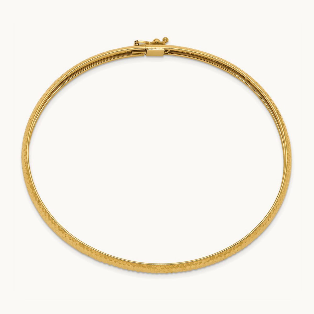 Textured Flexible Bangle, 14K