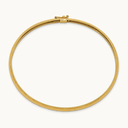 Textured Flexible Bangle, 14K