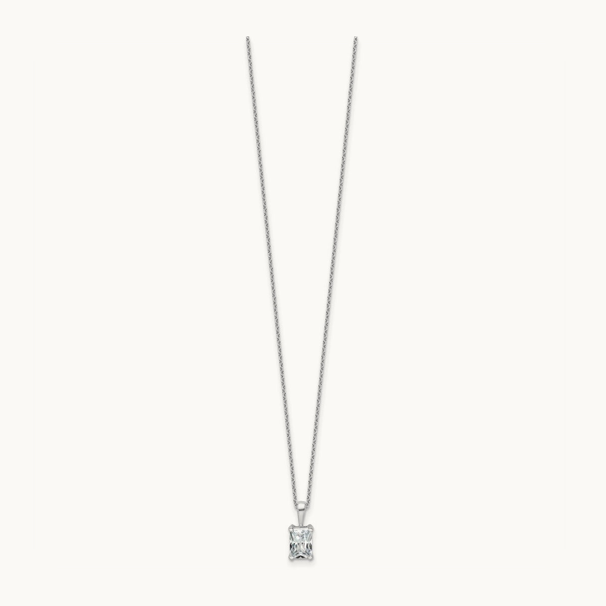 Radiant Pendant Necklace, 0.50-2.00 ct tw Lab-Grown Diamond — 1 ct, 14K White Gold