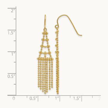 Beaded Earrings, 14K
