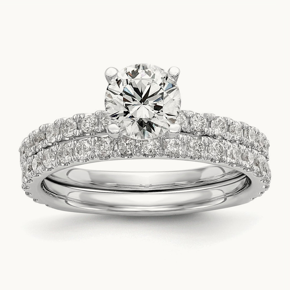 Round Semi-Mount Engagement Ring, 0.25 ct tw Lab-Grown Diamond — 14K White Gold