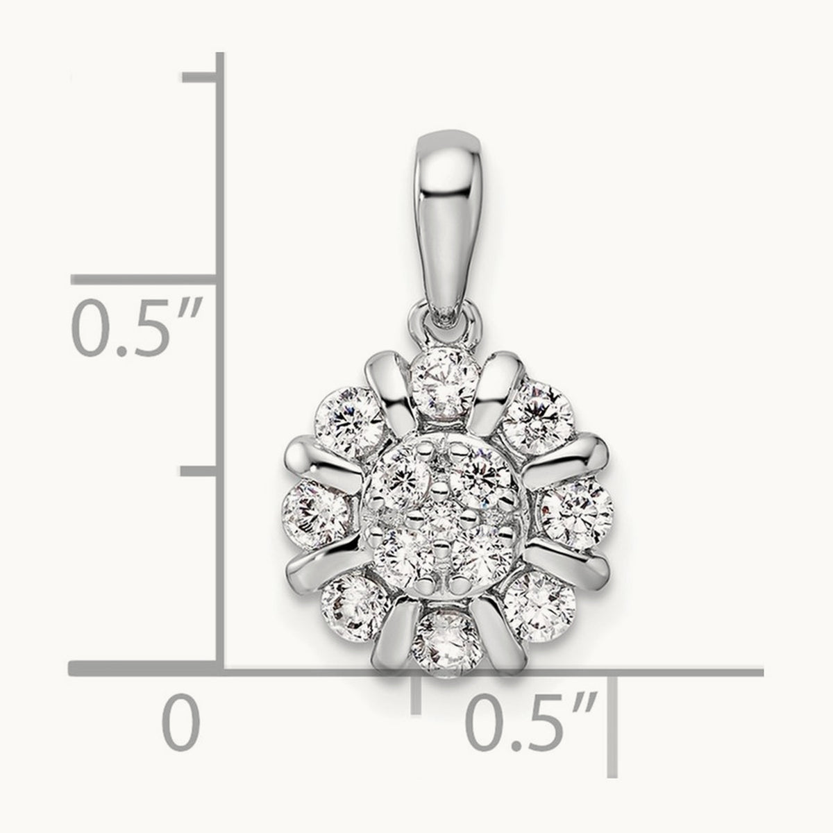 Halo Pendant, 0.50 ct tw Lab-Grown Diamond