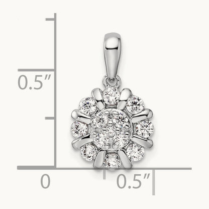 Halo Pendant, 0.50 ct tw Lab-Grown Diamond