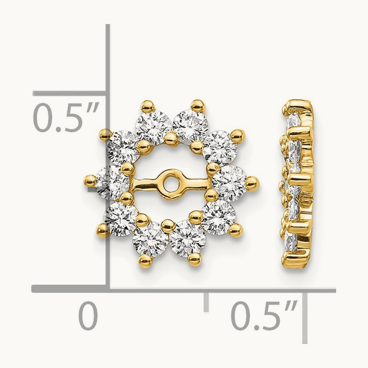 AA Fancy Diamond Earring Jacket, 14K