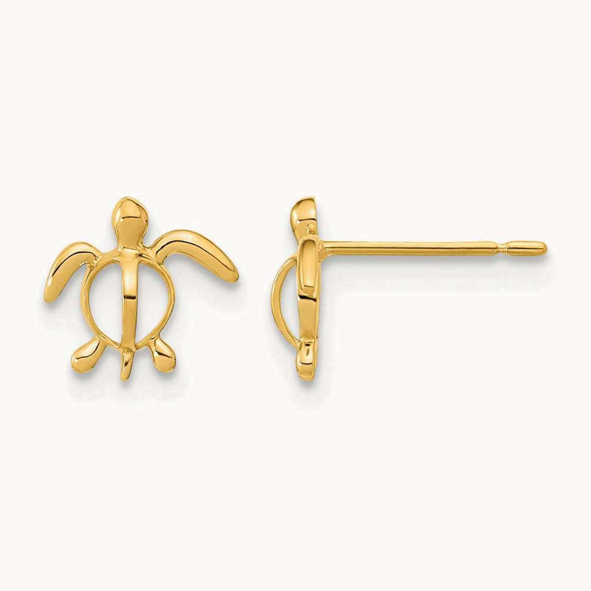 Madi K Childrens Sea Turtle Post Earrings, 14K