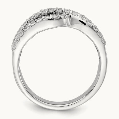Created Blue Sapphire Ring, 0.50 ct tw Lab-Grown Diamond