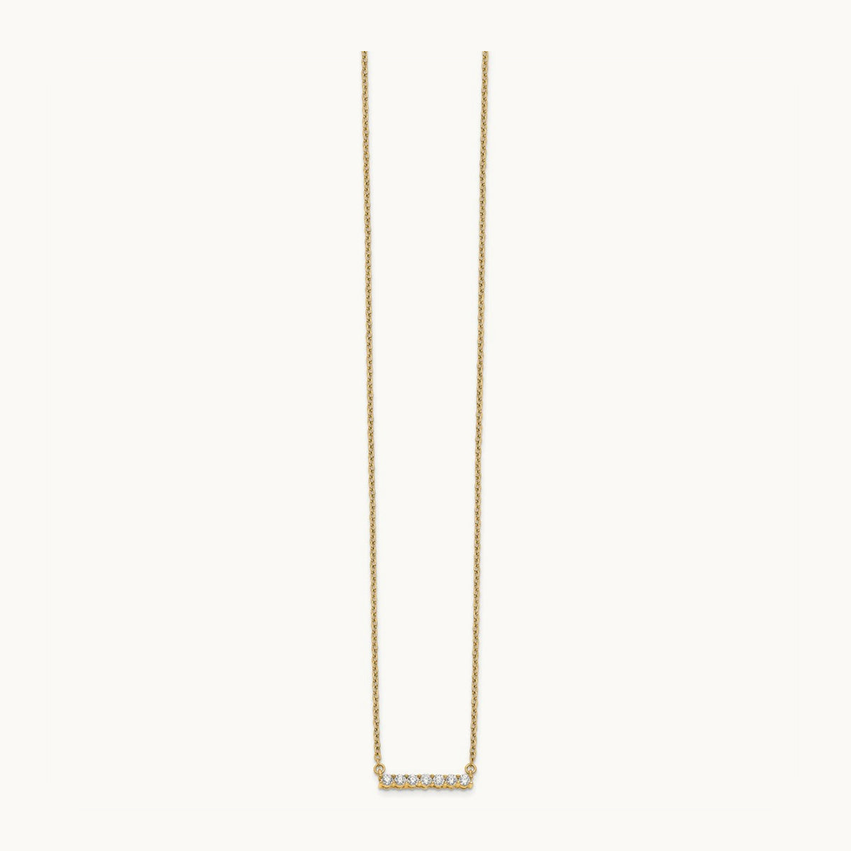 Diamond Bar 18 inch Necklace — 14K Yellow Gold, 0.245 ct