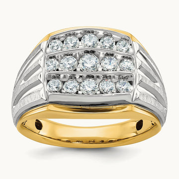 Men's Cluster Ring, 1.00 ct tw Lab-Grown Diamond
