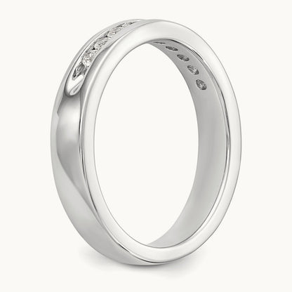 10- Stone Ladies Band Mounting, 1.7mm, 14K White Gold