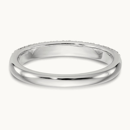 Micro Pave Diamond Band, 14K White Gold