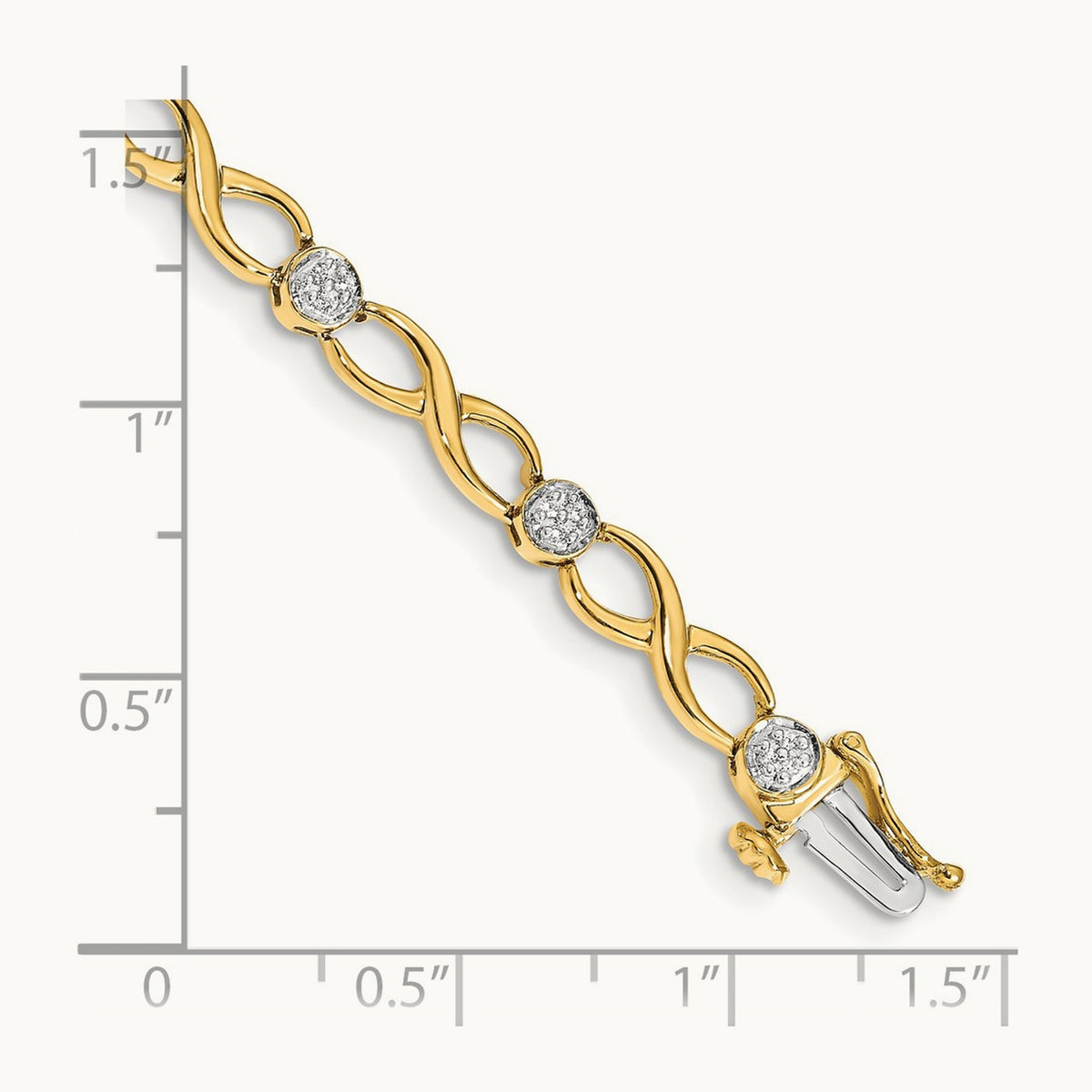 Diamond Infinity Bracelet, 14K