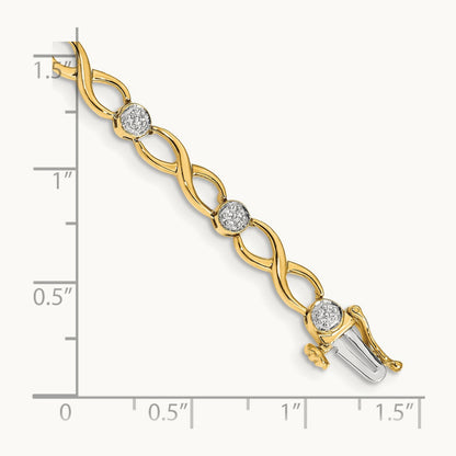 Diamond Infinity Bracelet, 14K