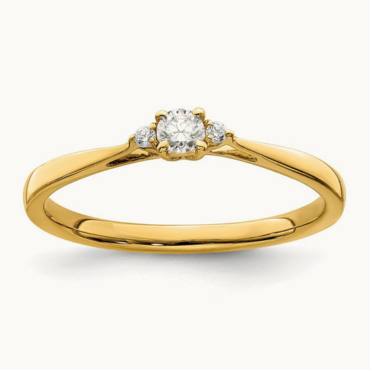 First Promise Diamond Complete Promise/Engagement Ring, 14K