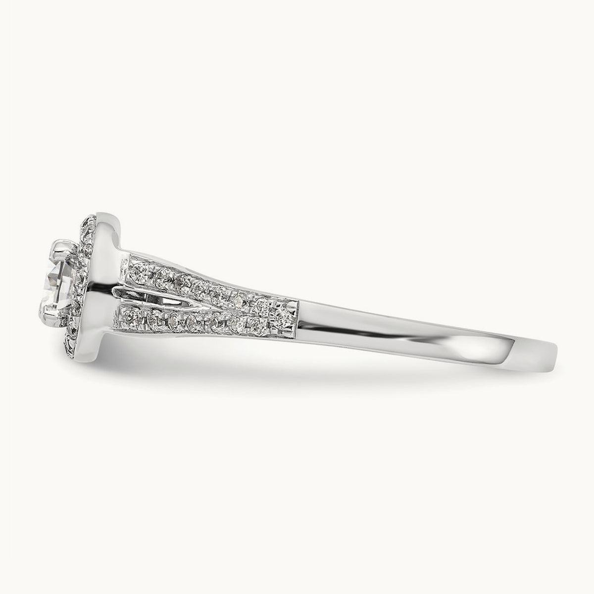 Round Semi-Mount Halo Engagement Ring, 0.20 ct tw