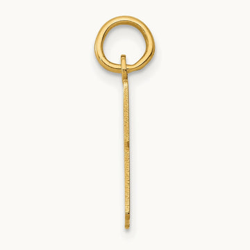 Small Elongated Number 43 Charm, 14K