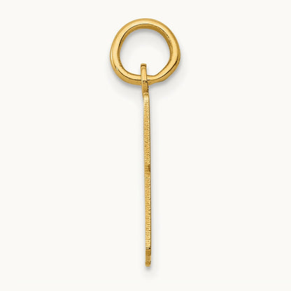 Small Elongated Number 43 Charm, 14K
