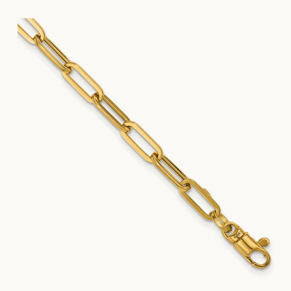 Polished 18in Paperclip Link Necklace, 14K