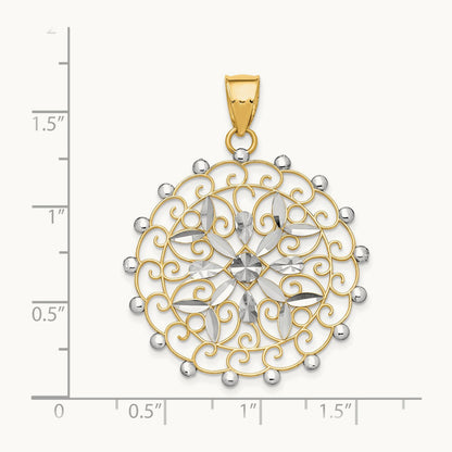 Diamond-cut Filigree Pendant — photo set
