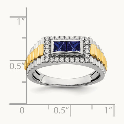Sapphire and Diamond Mens Ring — photo set
