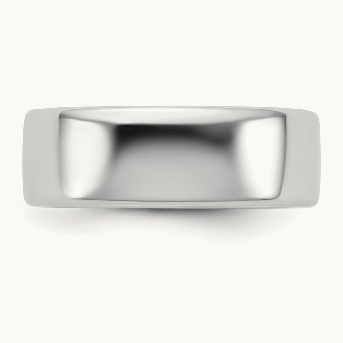 European Comfort Fit Band — 14K White Gold, 7mm