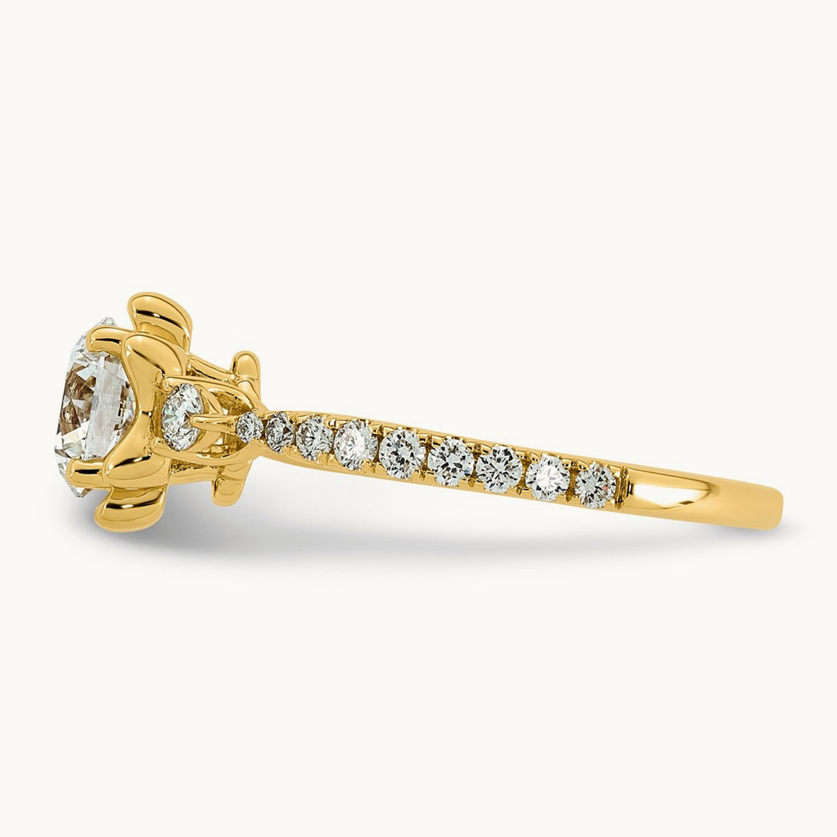Round Center Ring, 1.50-2.50 ct tw Lab-Grown Diamond