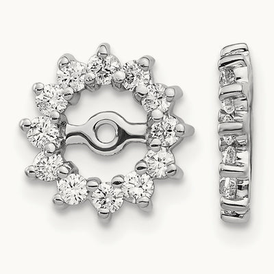 AA Diamond Earring Jacket, 14K White Gold
