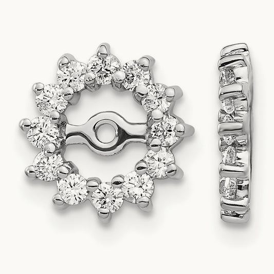 AA Diamond Earring Jacket, 14K White Gold