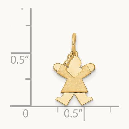 Mini Girl Joy Charm — 14K Yellow Gold