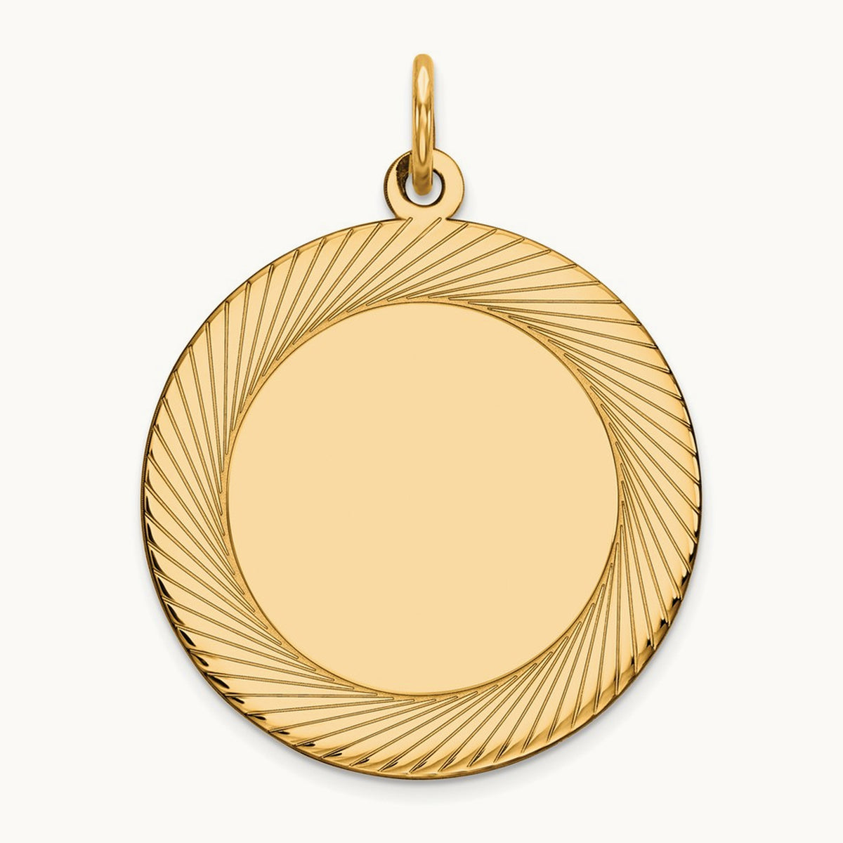 Etched Design .018 Gauge Circular Engravable Disc Charm — 29mm