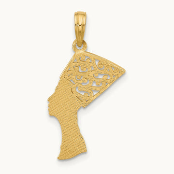 Fancy Nefertiti Profile Charm, 14K