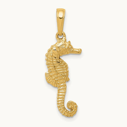 Seahorse Pendant, 14K
