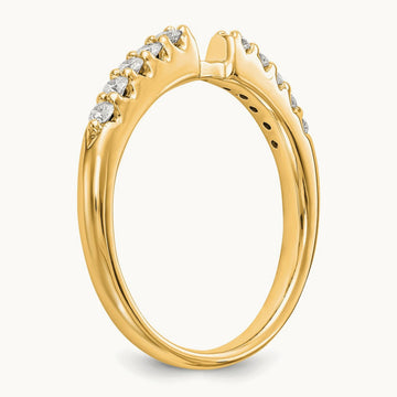 Semi-Mount Peg Engagement Ring, 0.25 ct tw Lab-Grown Diamond — 14K Yellow Gold