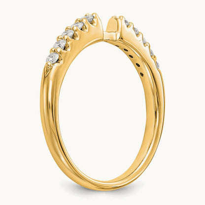 Semi-Mount Peg Engagement Ring, 0.25 ct tw Lab-Grown Diamond — 14K Yellow Gold