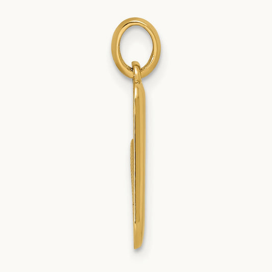 Fancy Letter V, 14K Yellow Gold