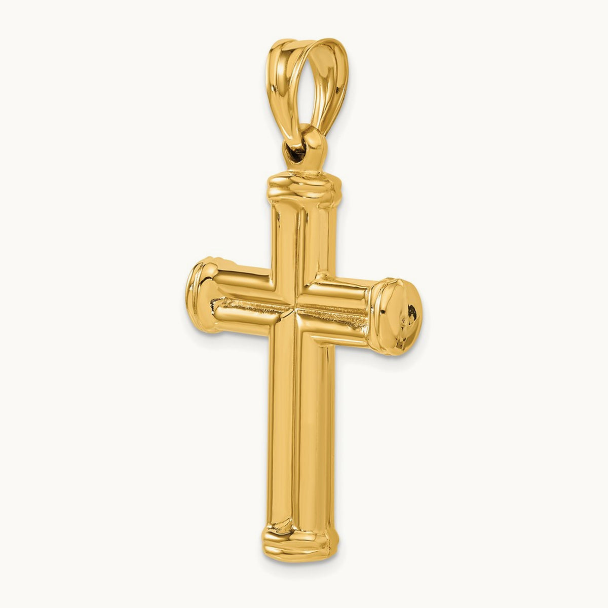 Hollow Cross Pendant, 14K