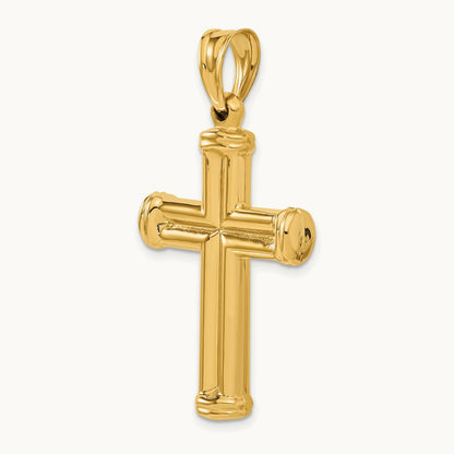 Hollow Cross Pendant, 14K