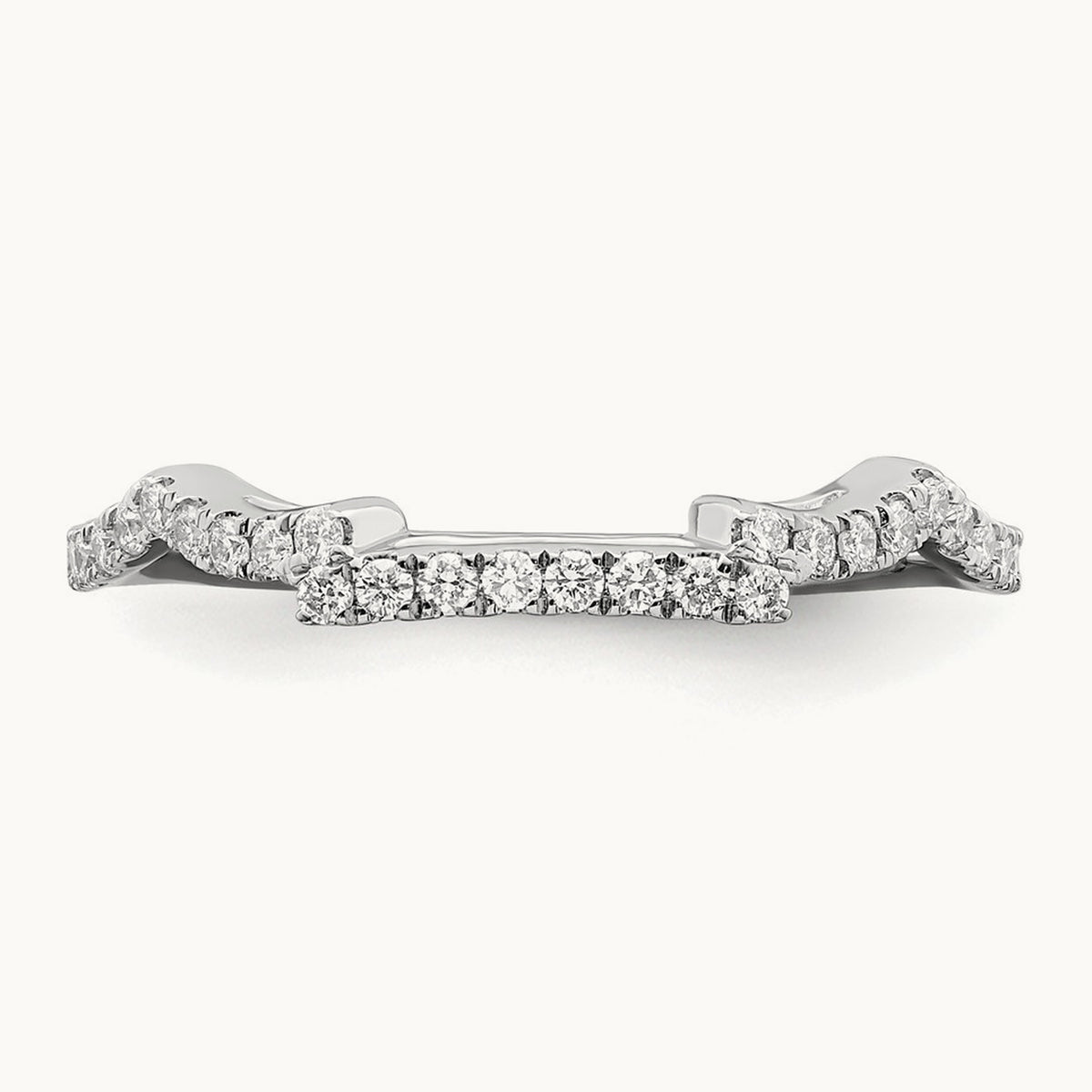 Notched Contour Wedding Band — 2/7 ct, 7