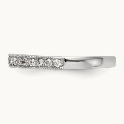 Diamond Wedding Band, 14K White Gold