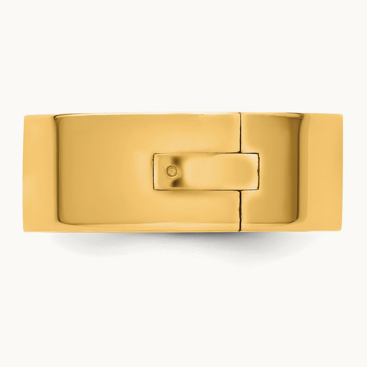 CLIQ Hinged Flat Wedding Band, 8mm, 14K Yellow Gold